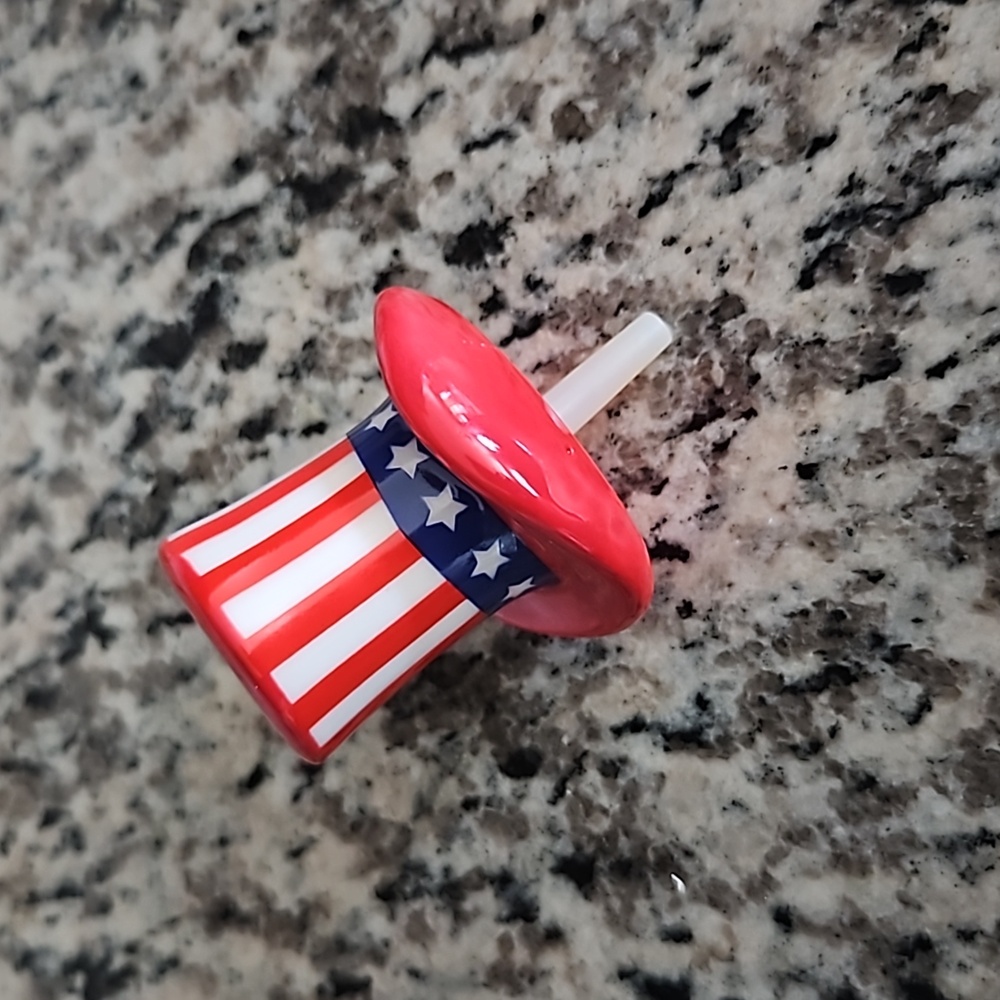 Nora Fleming Patriotic Uncle Sam Hat Mini - Picture 2 of 2